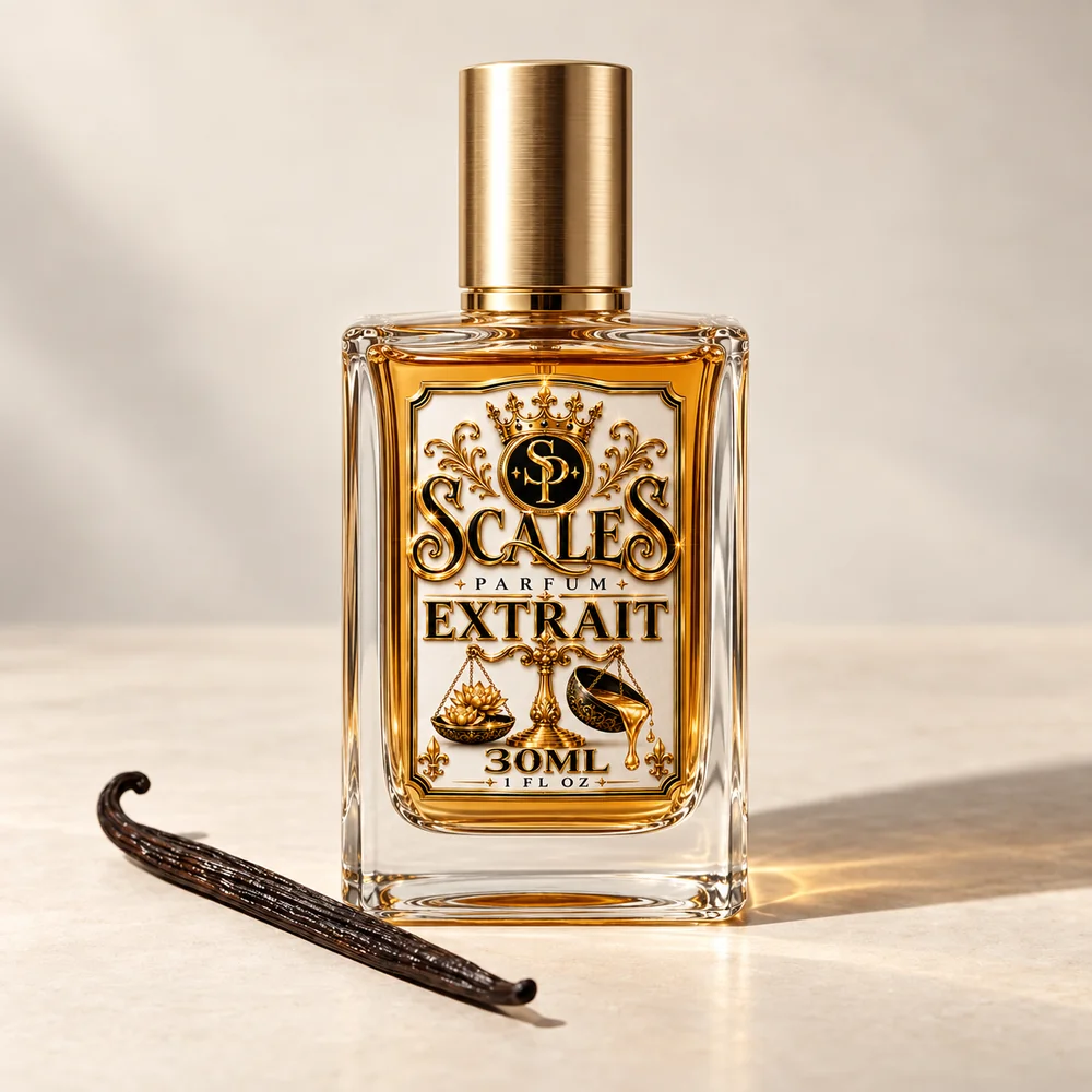 Chocolat in Bed perfume bottle with a gold cap